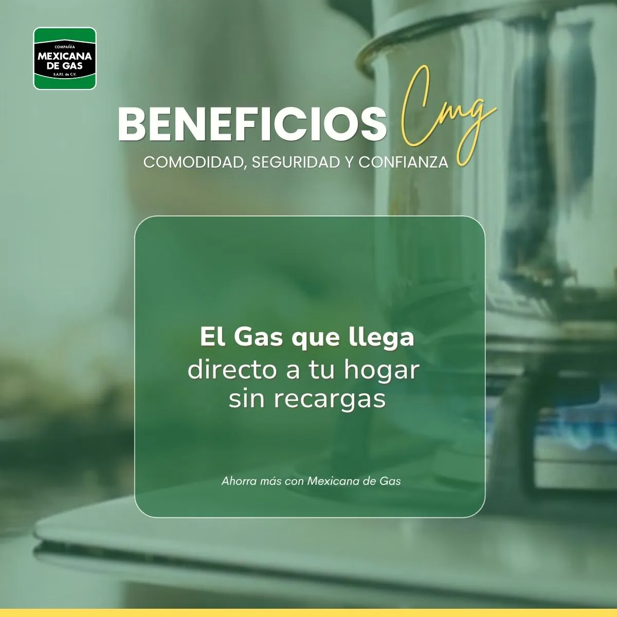 El gas que llega directo a tu hogar sin recargas